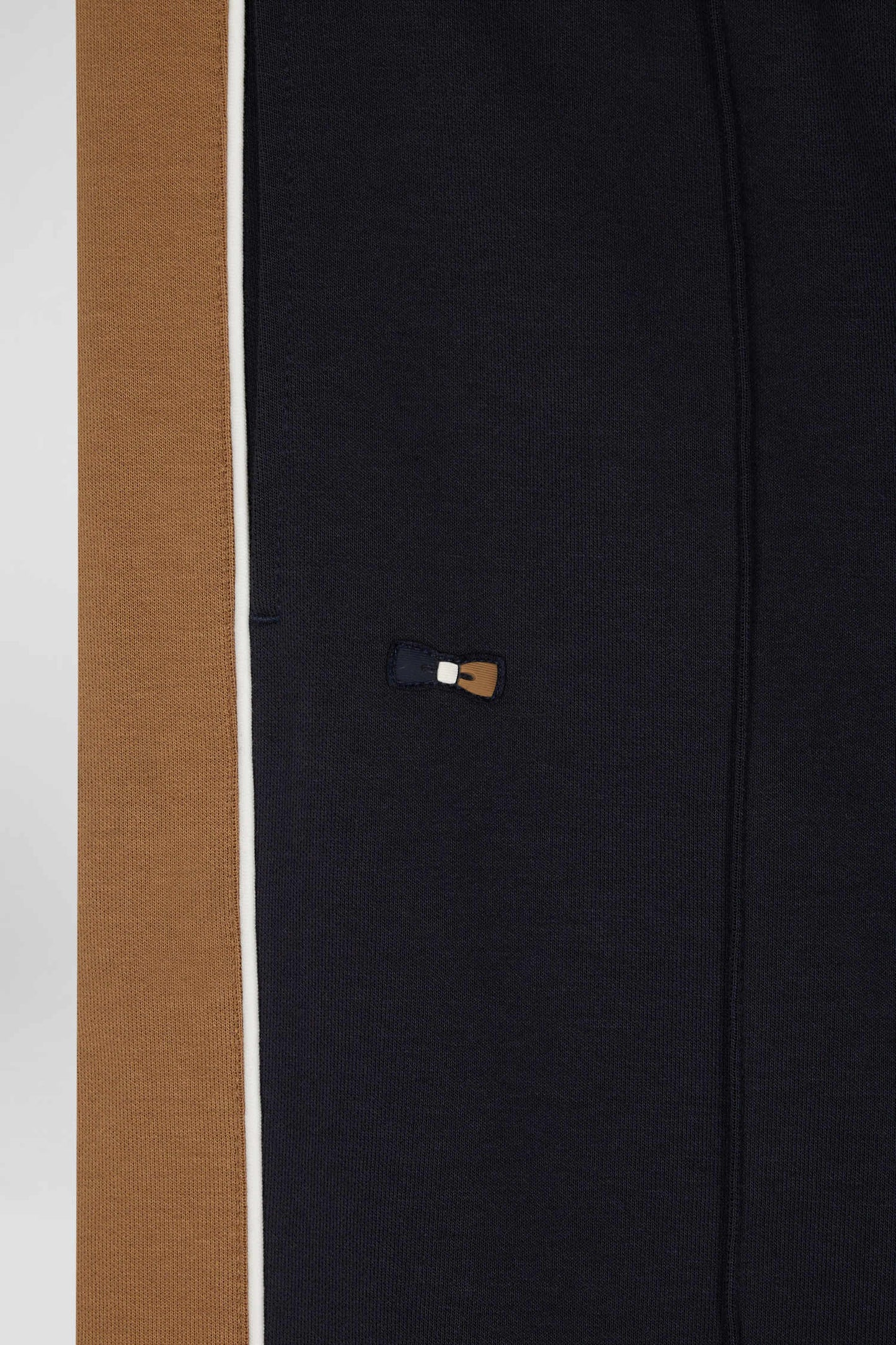 Hazelnut cotton-blend jogging pants Regular fit Leg piping