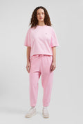 Relax unisex pink brushed cotton fleece jogging bottoms