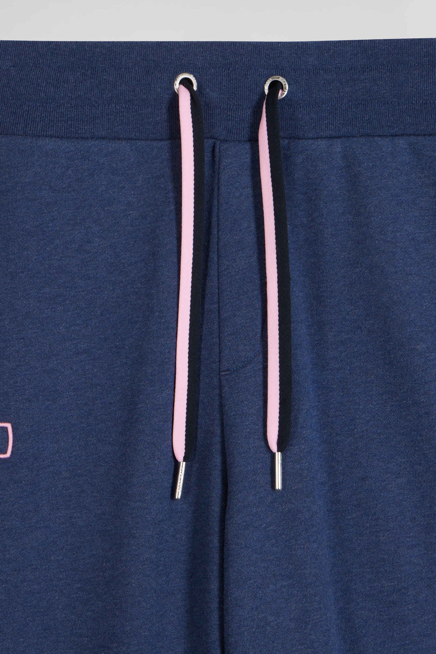 Regular navy blue brushed cotton fleece jogging bottoms