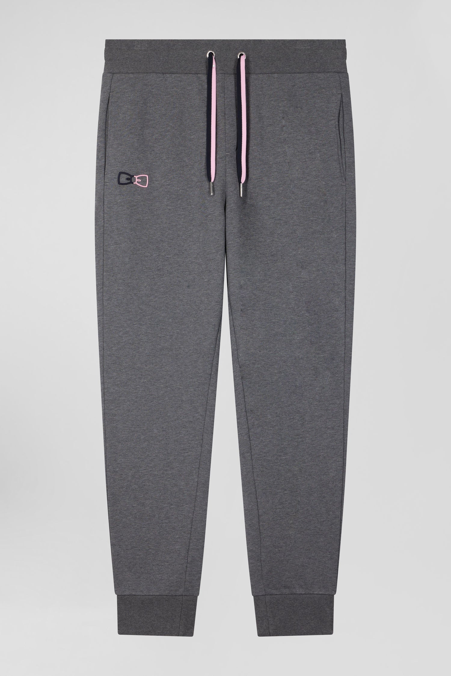 Regular grey brushed cotton fleece jogging bottoms