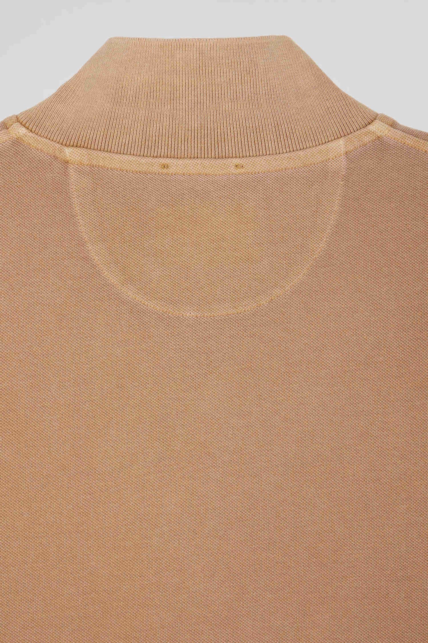 Polo manches courtes unisexe en piqué coton camel surteint coupe Oversized