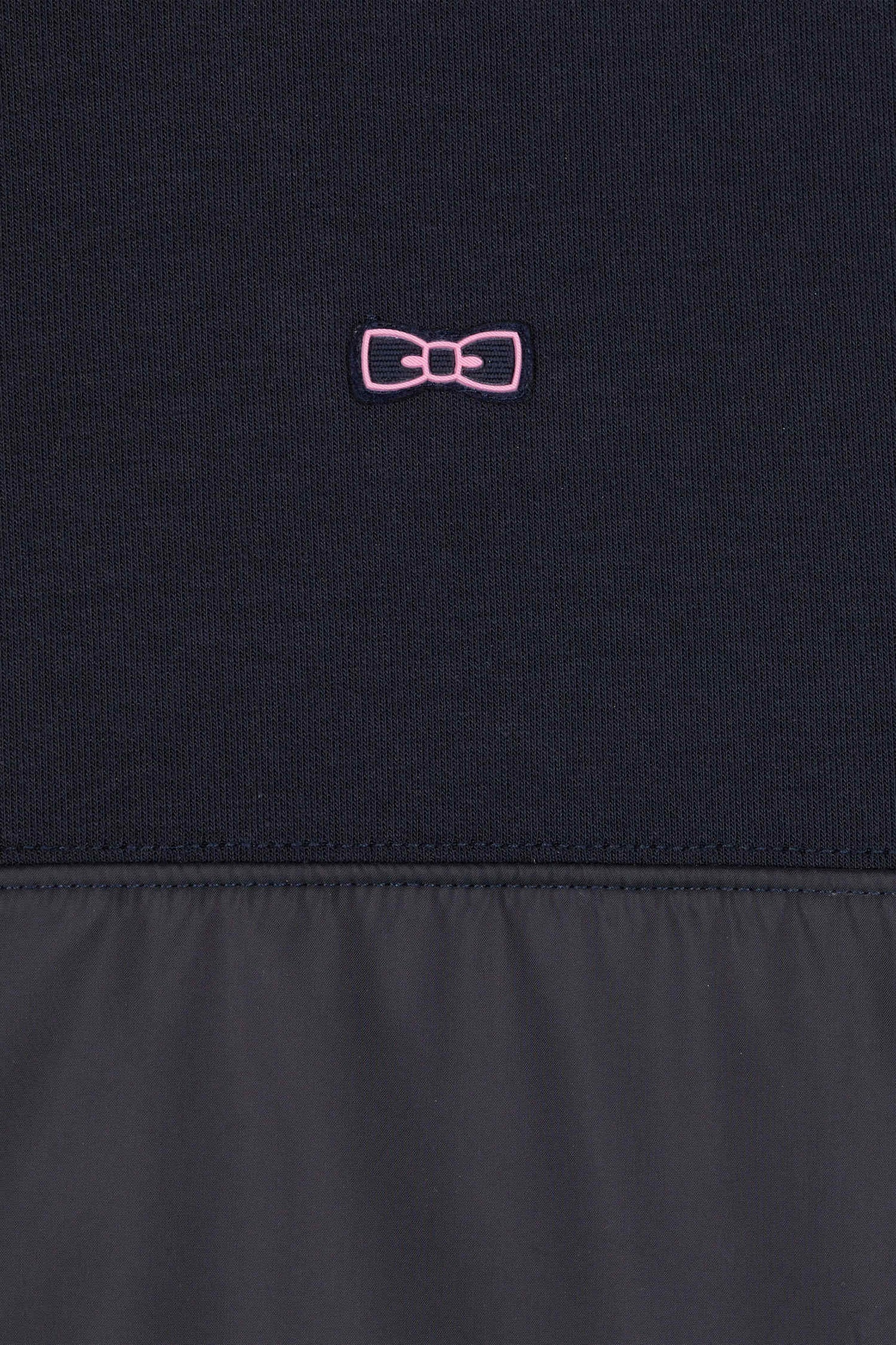 Sweatshirt zippé en coton mélangé bleu marine coupe Regular