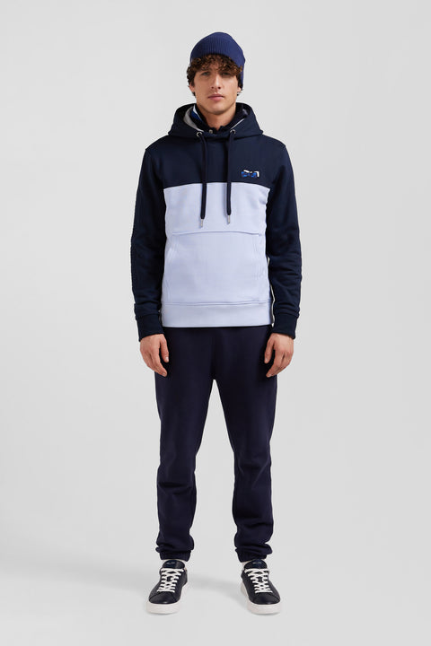 Regular sky blue cotton hoodie - Image 1