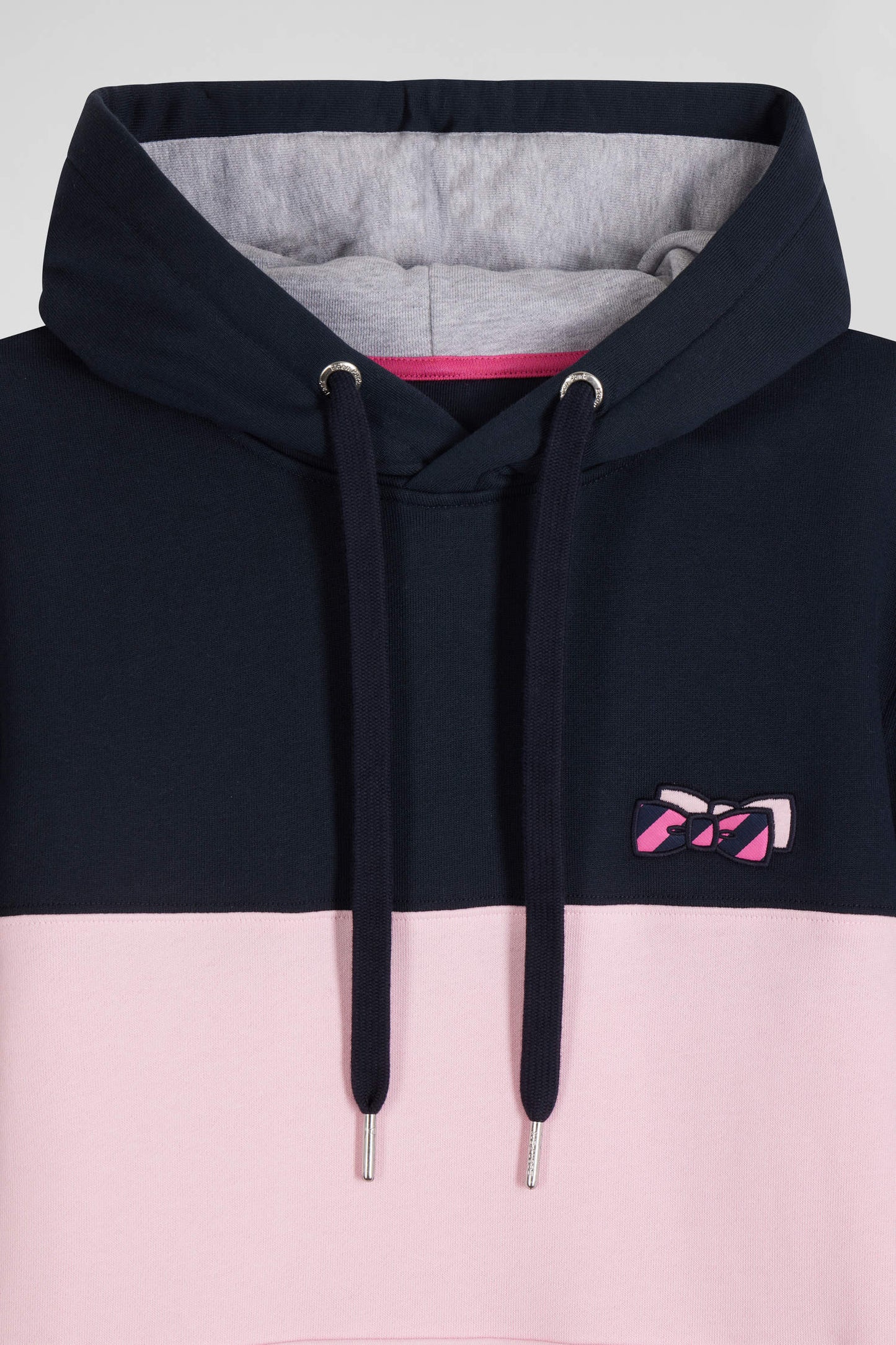 Regular pink cotton hoodie