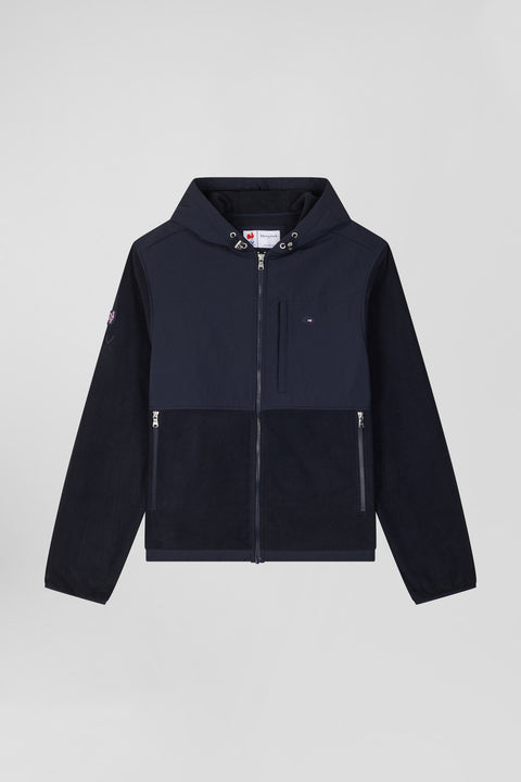 Regular navy blue zipped hoodie - Image 2