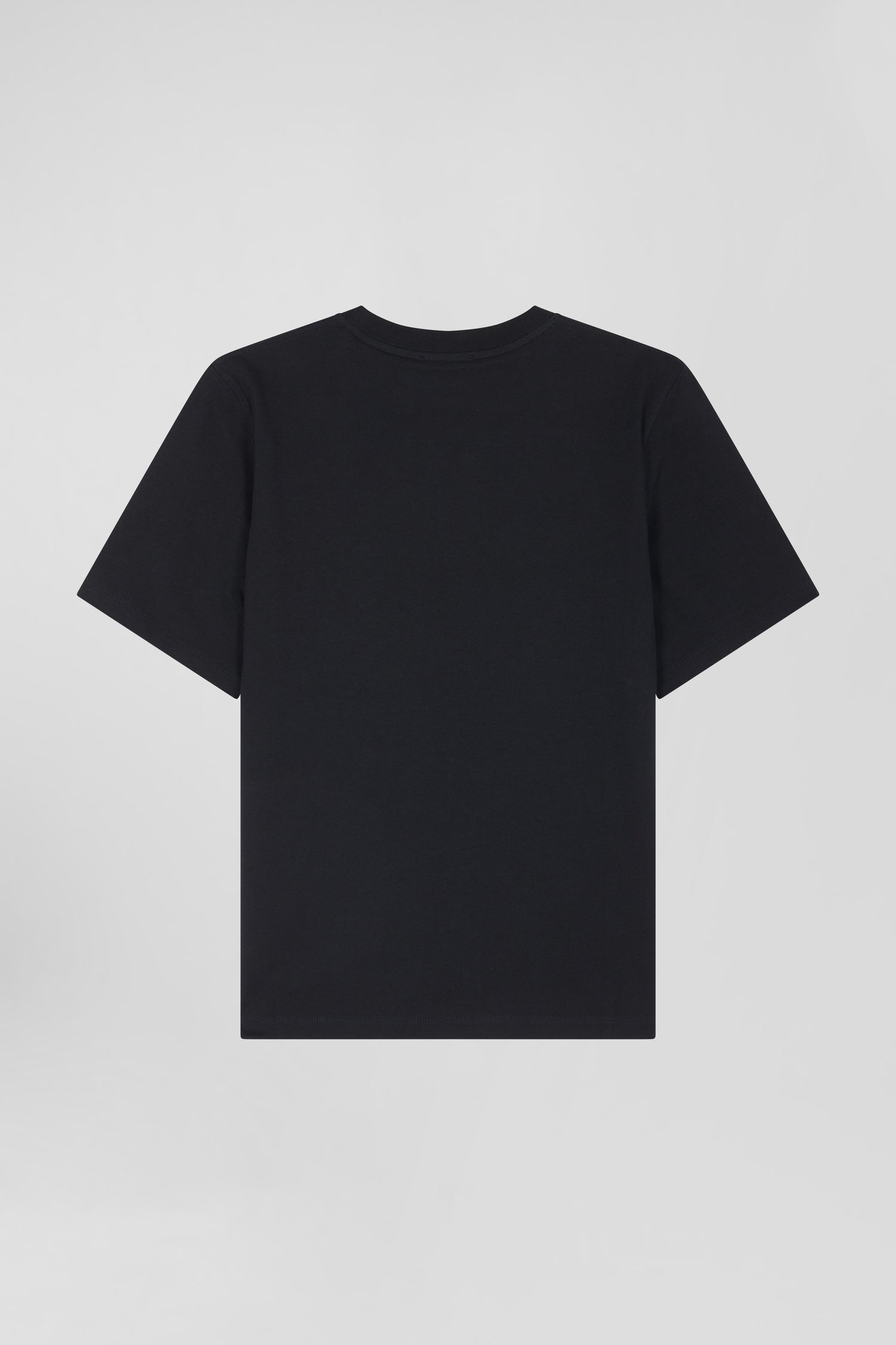 T-shirt manches courtes en coton noir coupe Modern