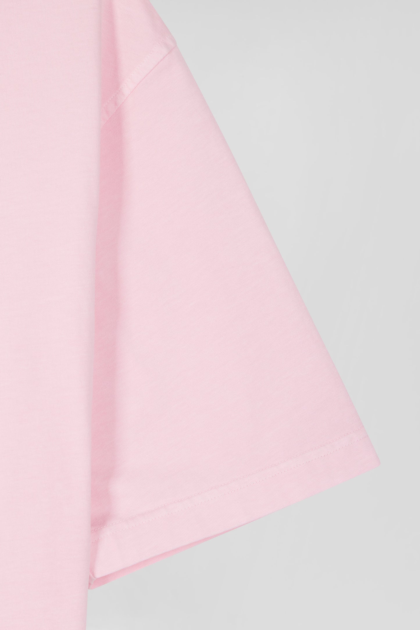 Oversize pink unisex short-sleeved T-shirt in overdyed cotton