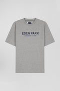 Oversize grey Eden Park French Flair cotton short-sleeved T-shirt