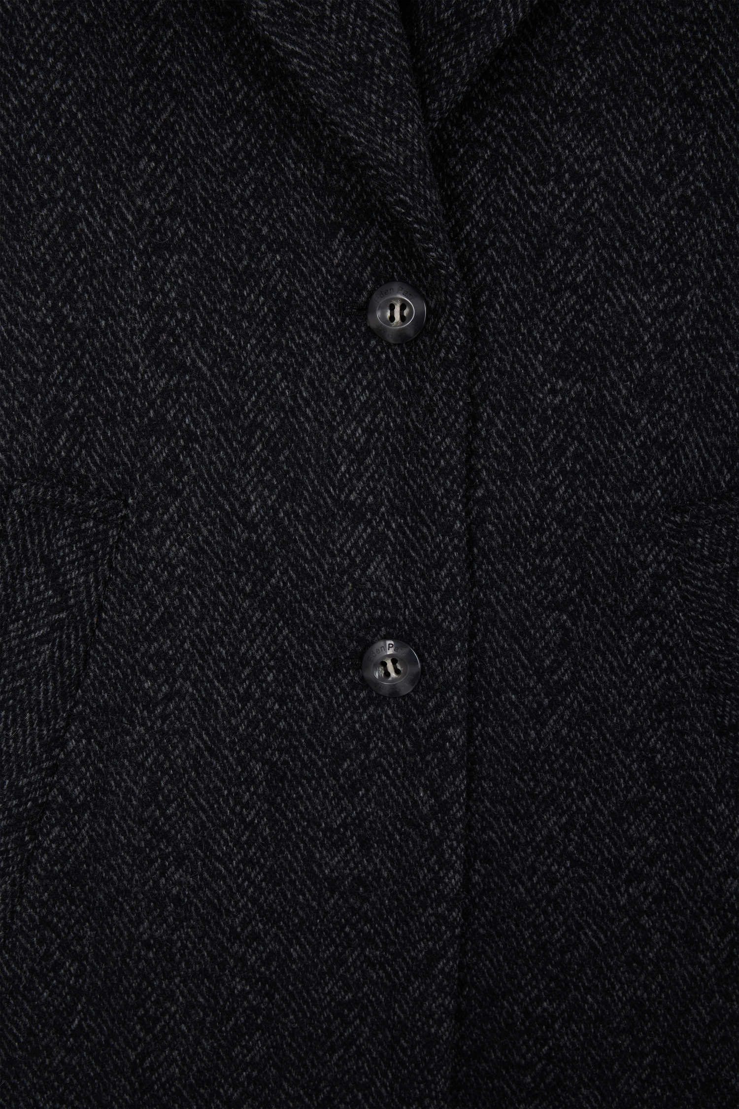 Regular anthracite grey wool blend coat