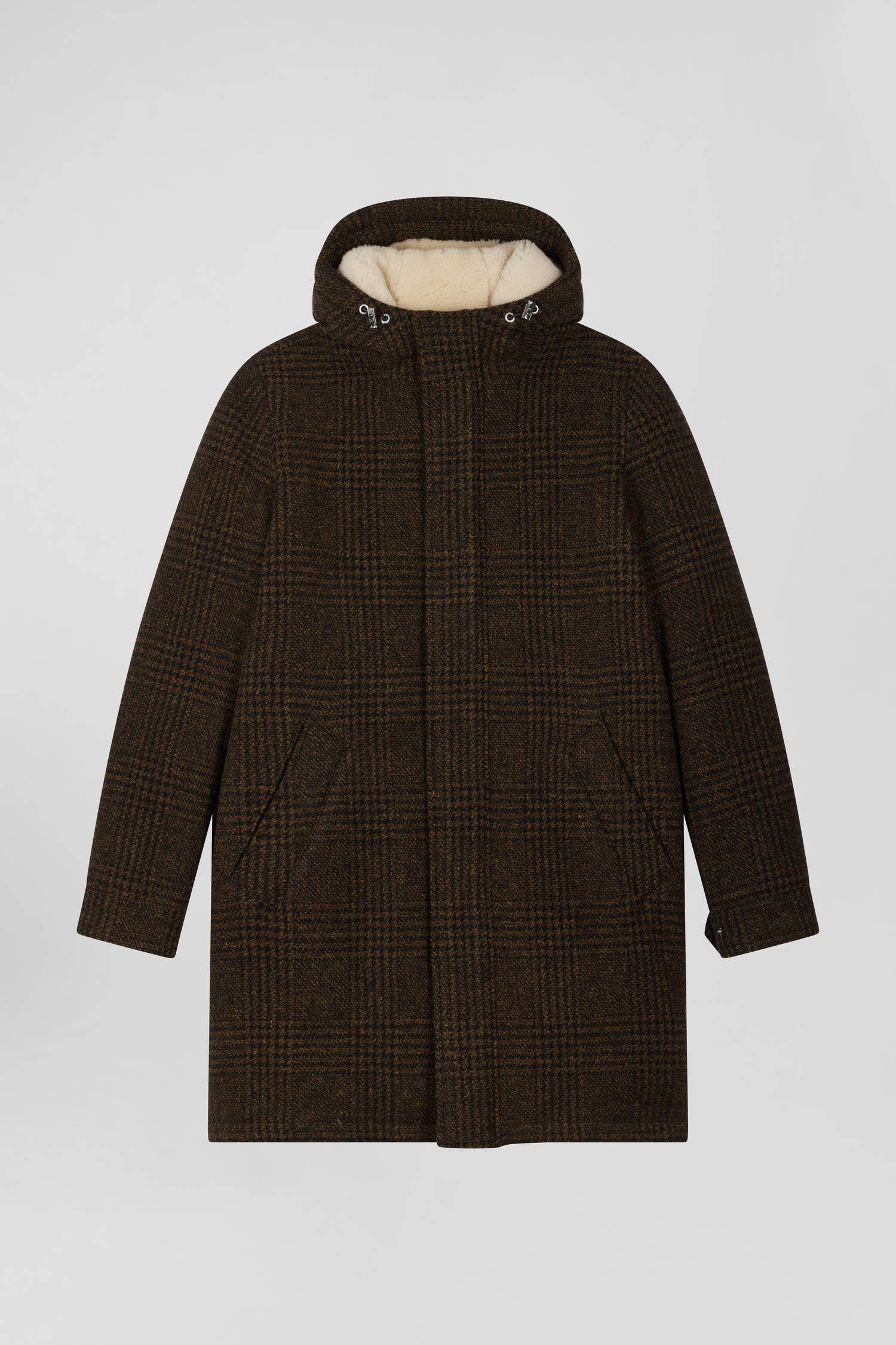 Parka en laine marron