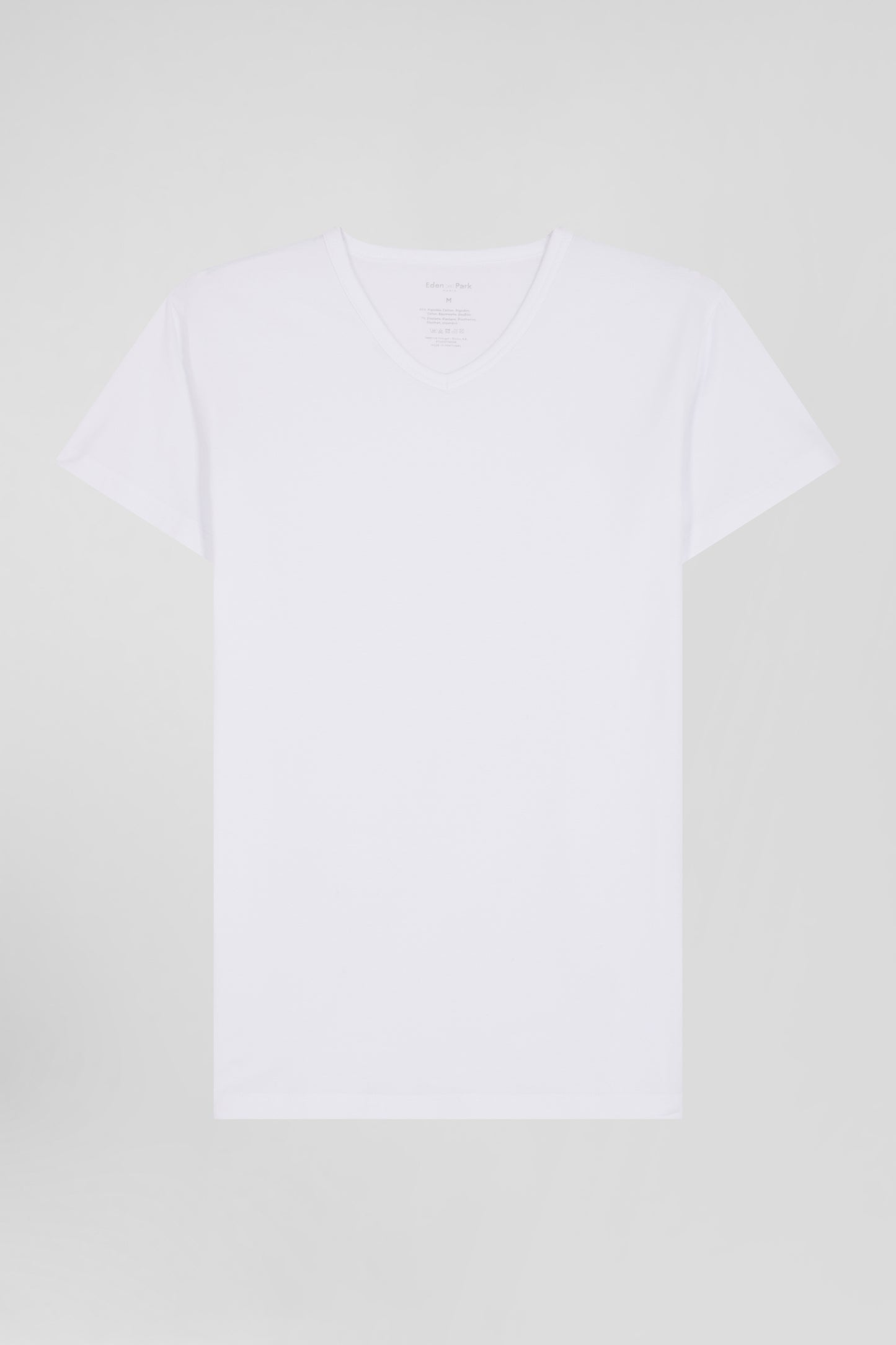 White stretch cotton T-shirt