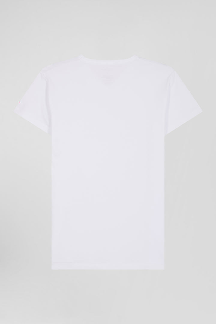 T-shirt en coton stretch blanc