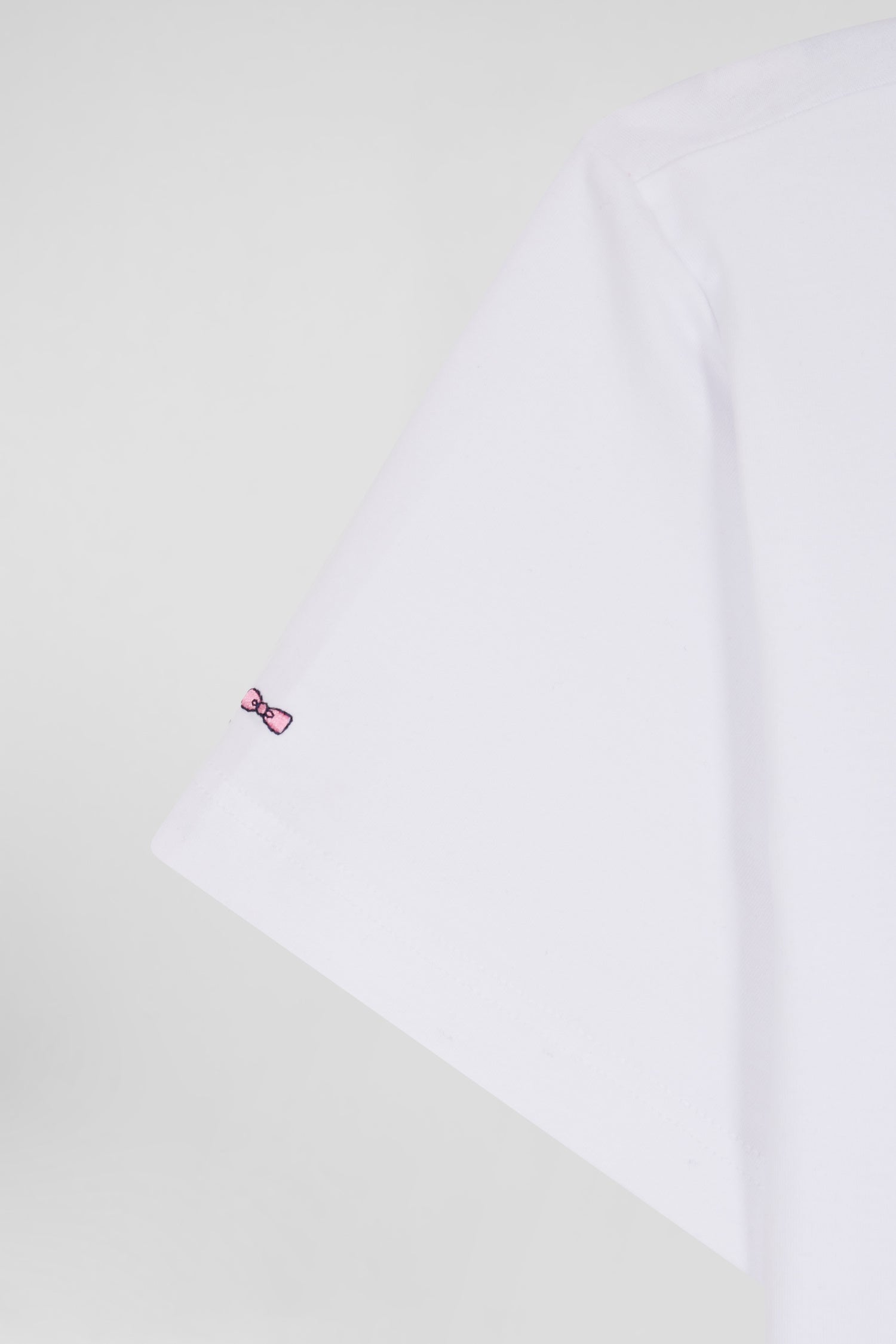 White stretch cotton T-shirt