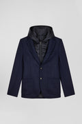 Navy blue 2-in-1 wool blend blazer Modern fit