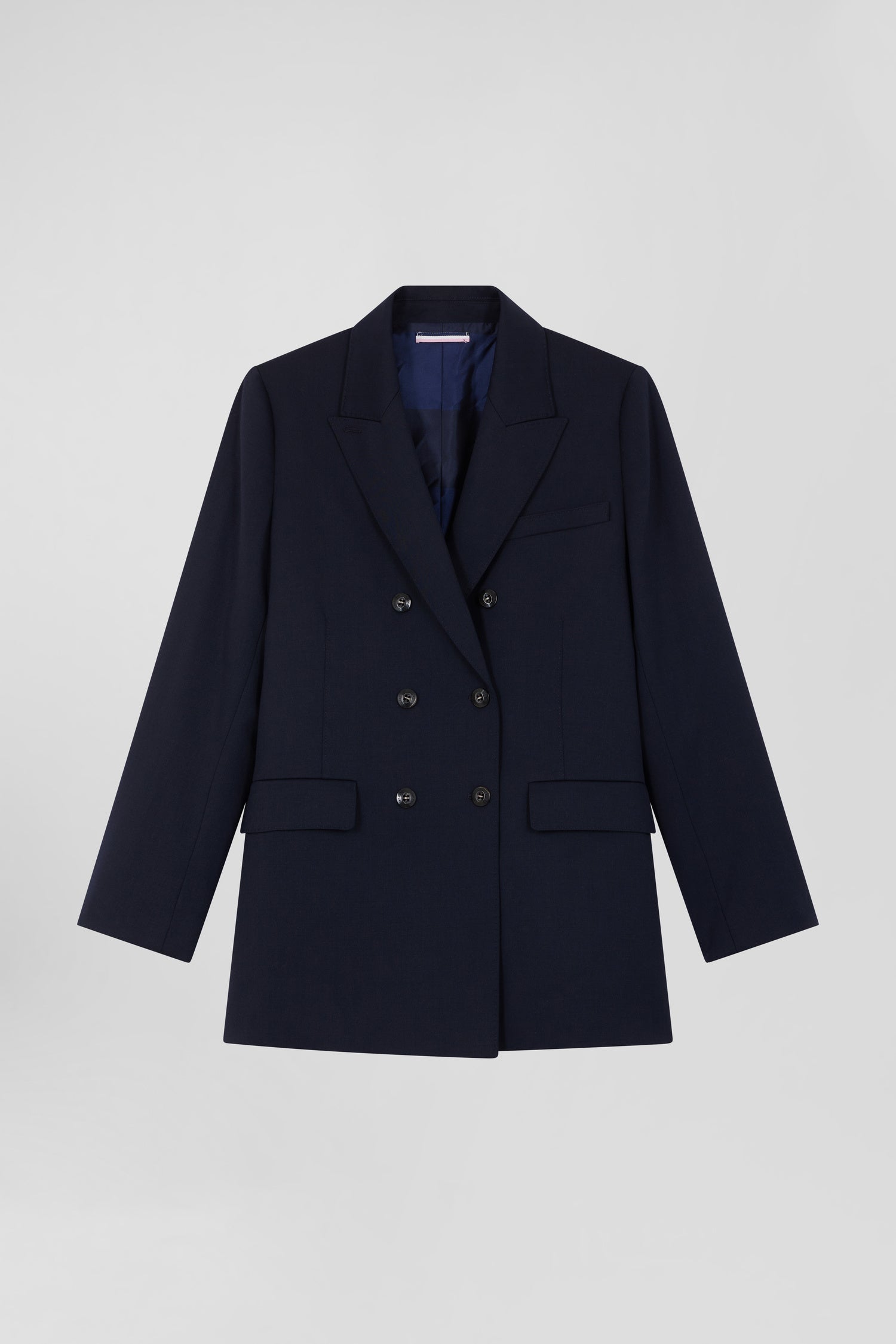 Veste blazer à double boutonnage bleu marine coupe Modern