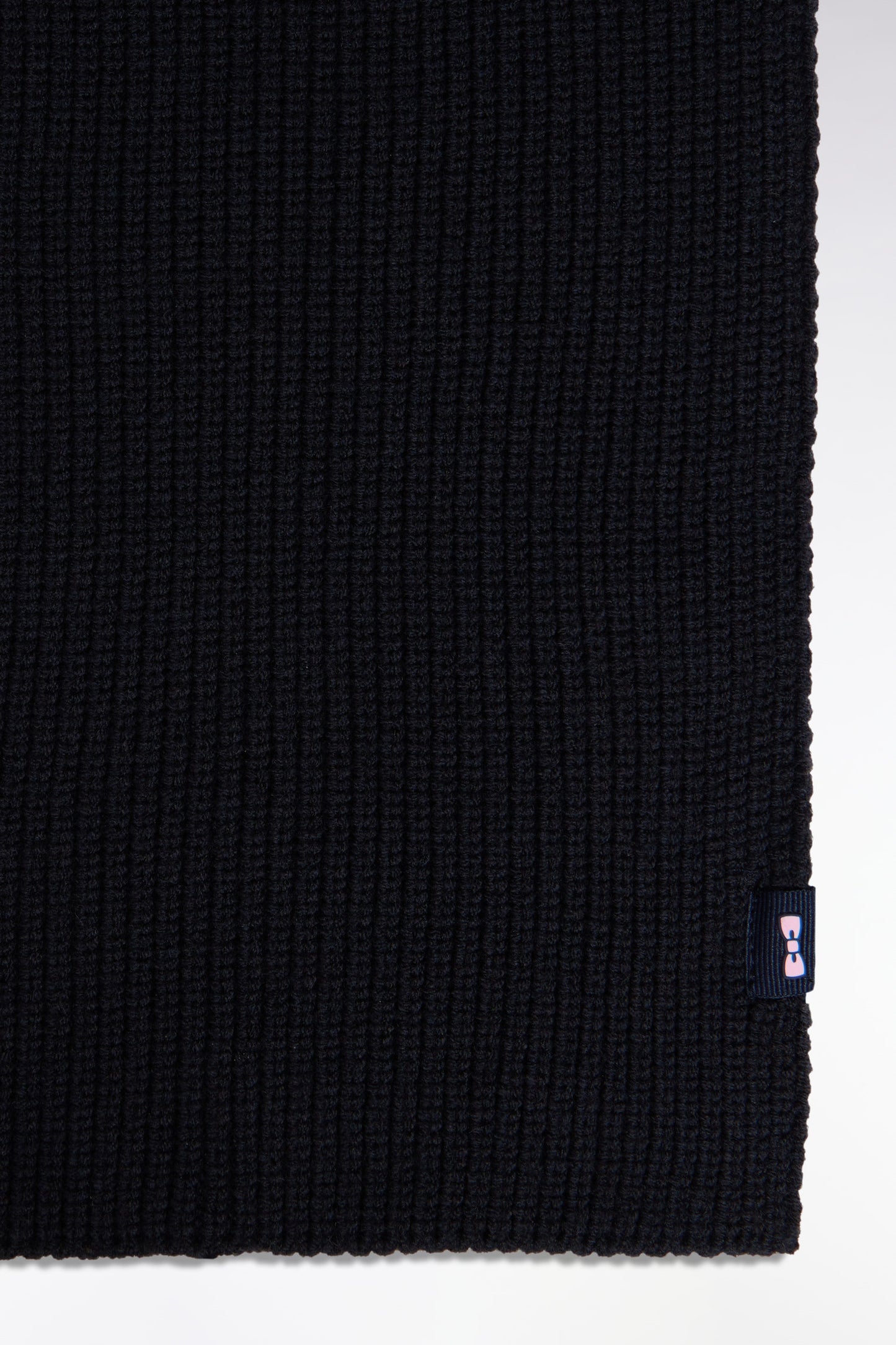 Navy cotton blend scarf