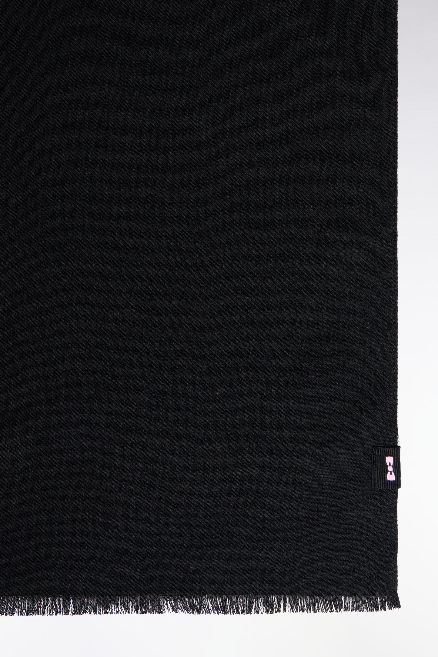 Black fringed scarf
