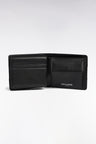 Italian-style wallet in navy bimetallic grippy