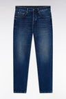 Blue stretch denim 5-pocket slim fit jeans