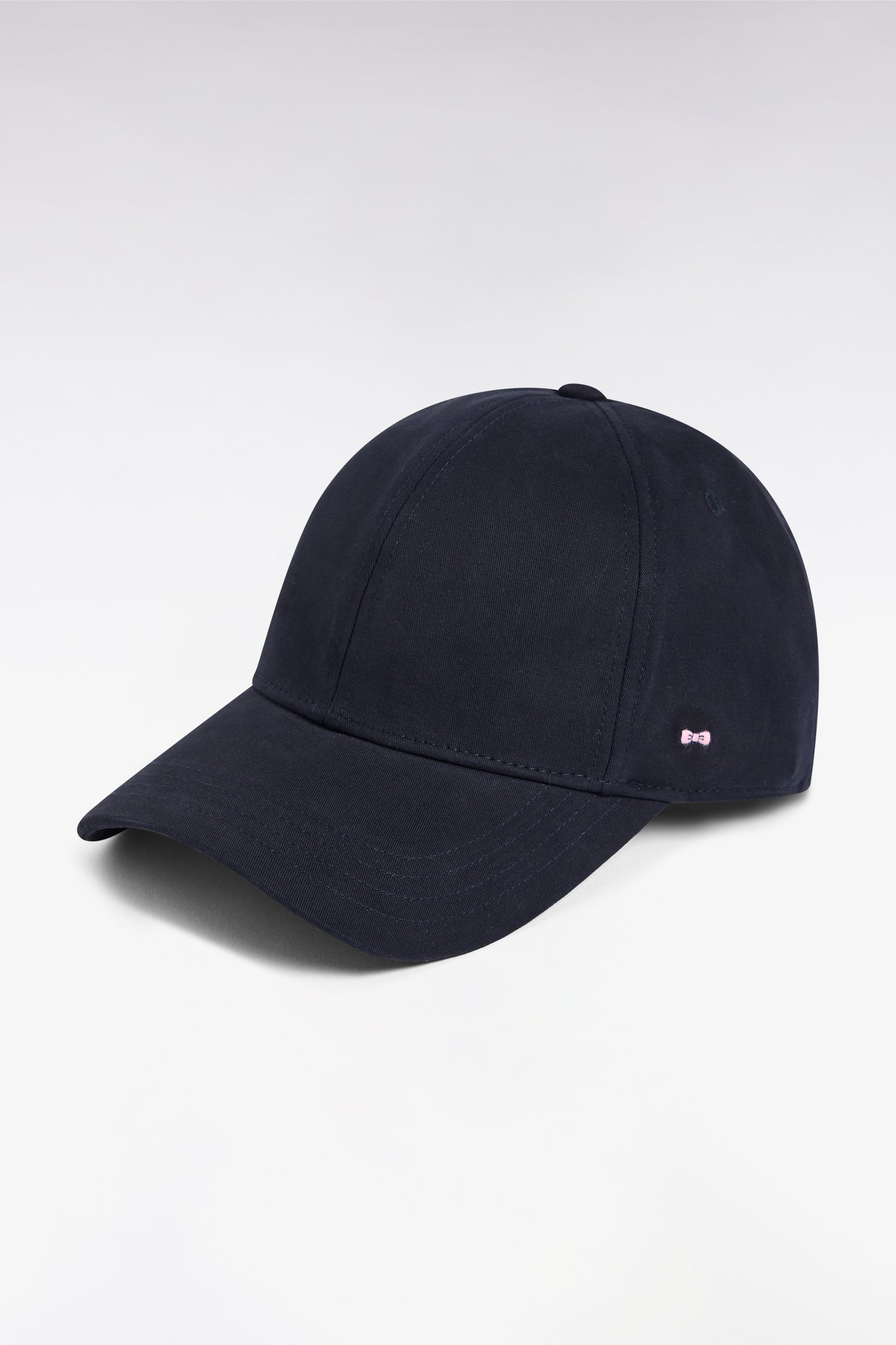 Navy cotton piqué cap