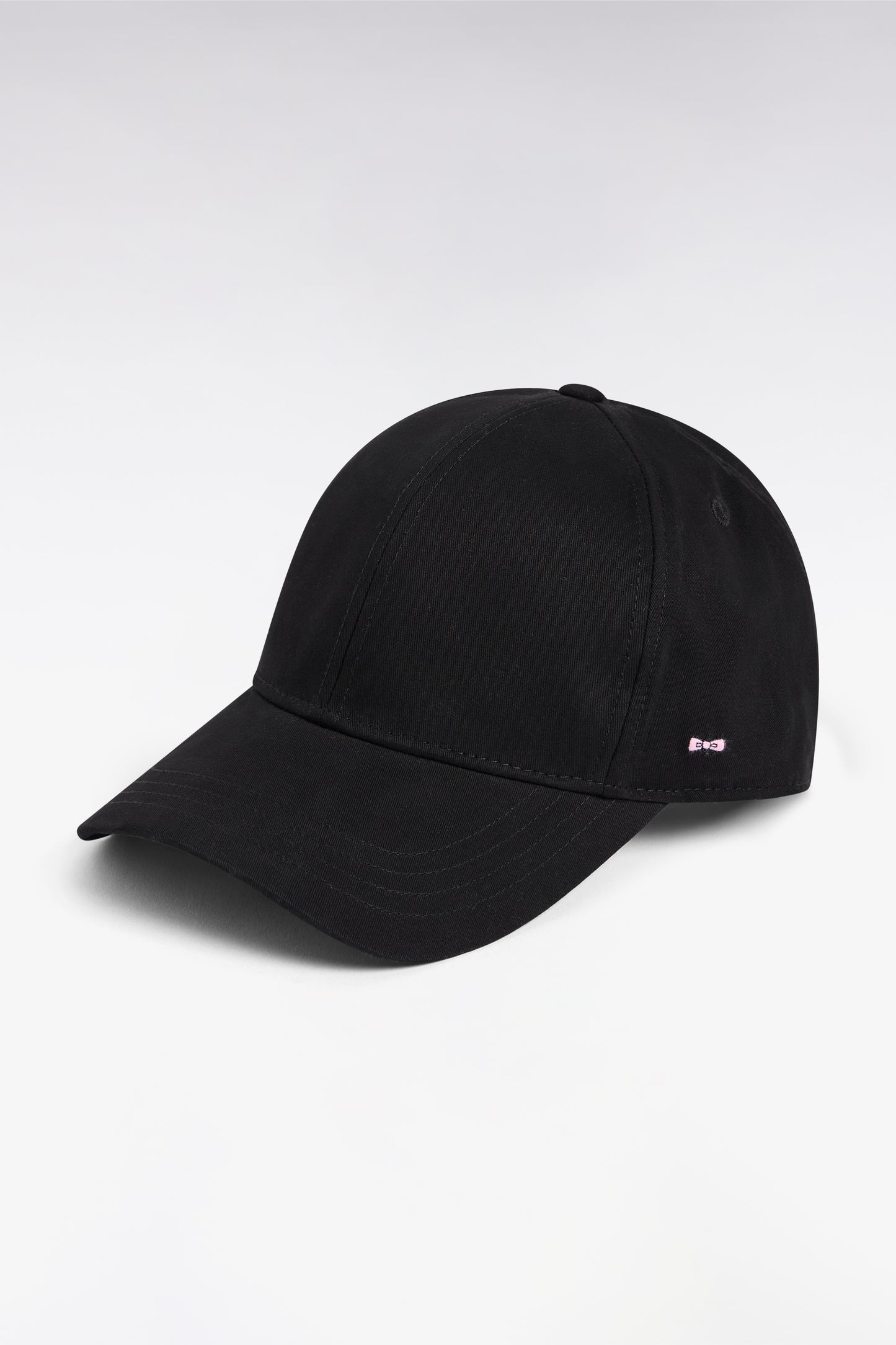 Black cotton piqué cap