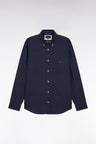 Cotton shirt with pink bow tie micropatterns, straight cut