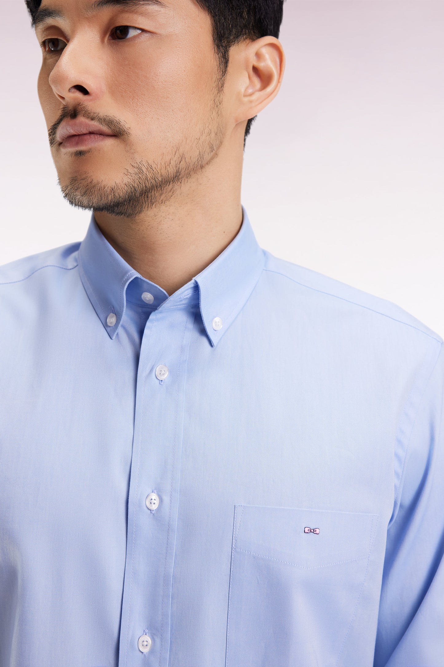 Sky cotton shirt, straight cut
