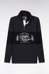 Maillot à manches longues noir et gris broderie Nouvelle Zélande