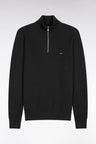 Pull col camionneur en coton nid d'abeille gris foncé
