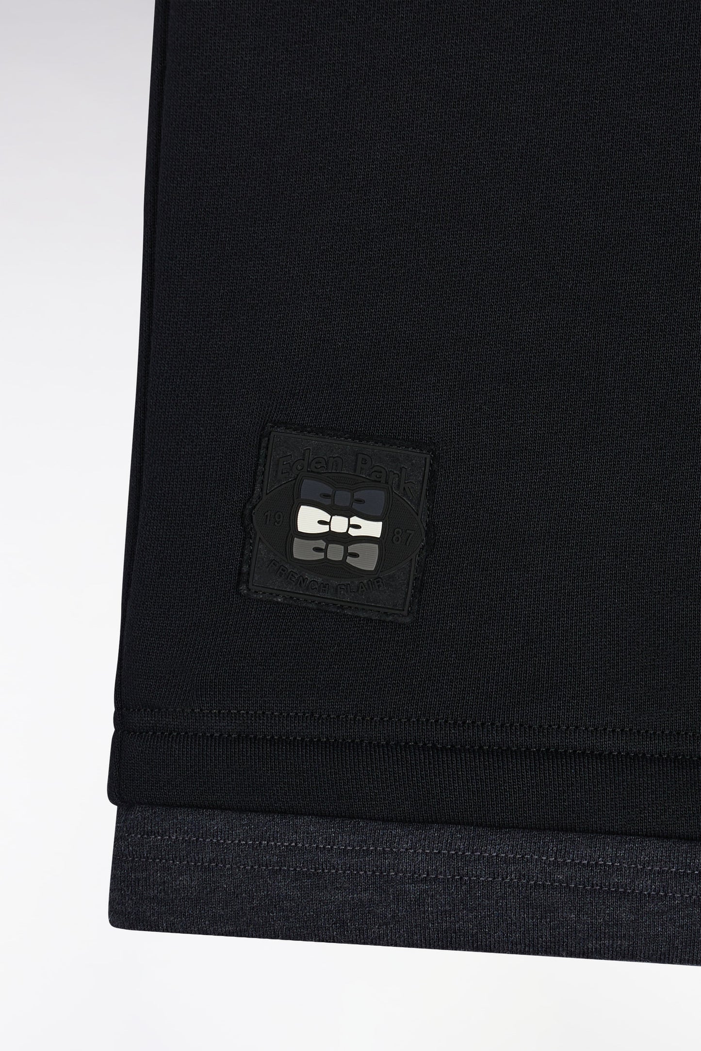 Short en molleton coton noir coupe ample