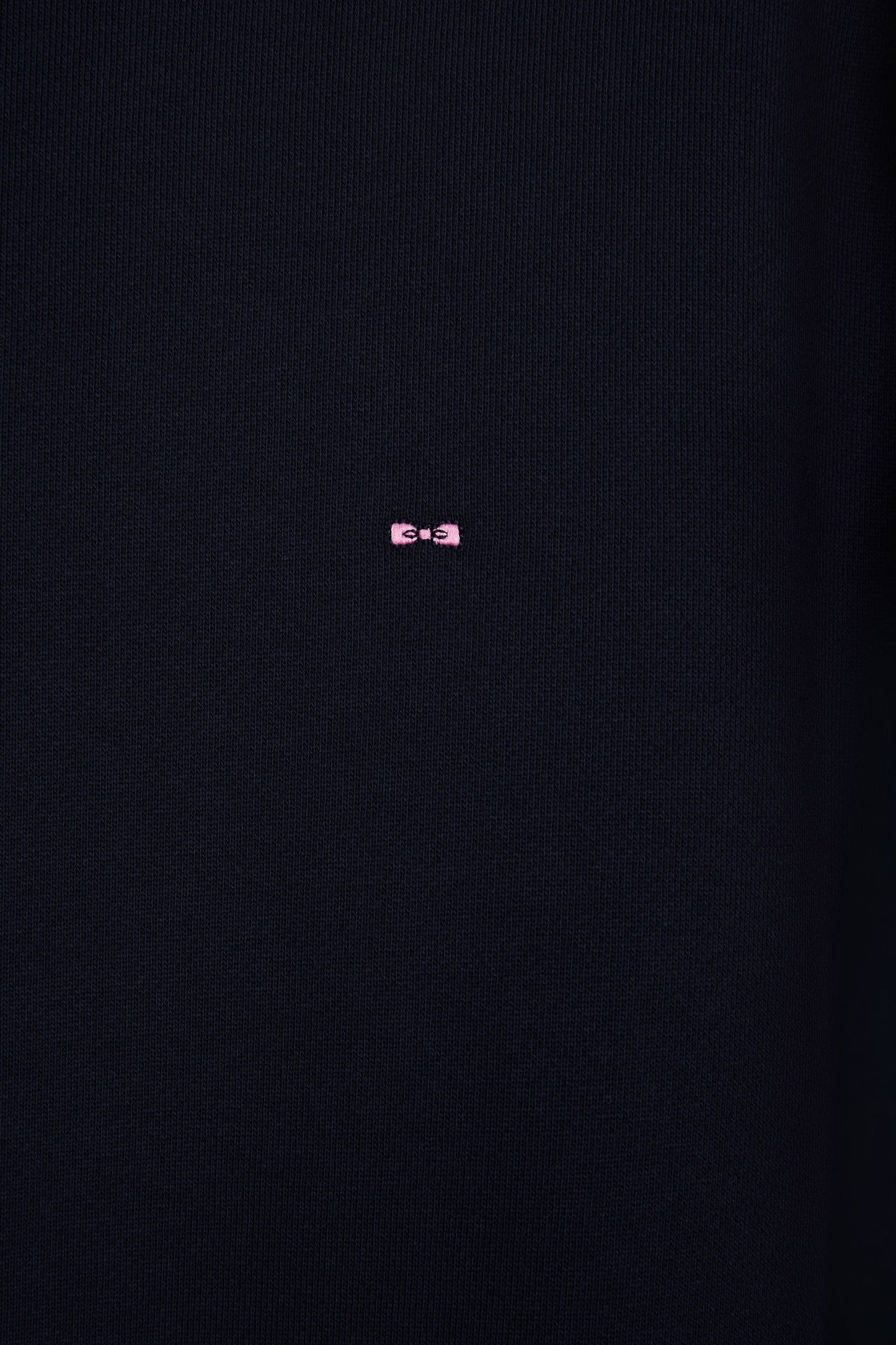 Navy cotton round-neck sweatshirt, straight cut