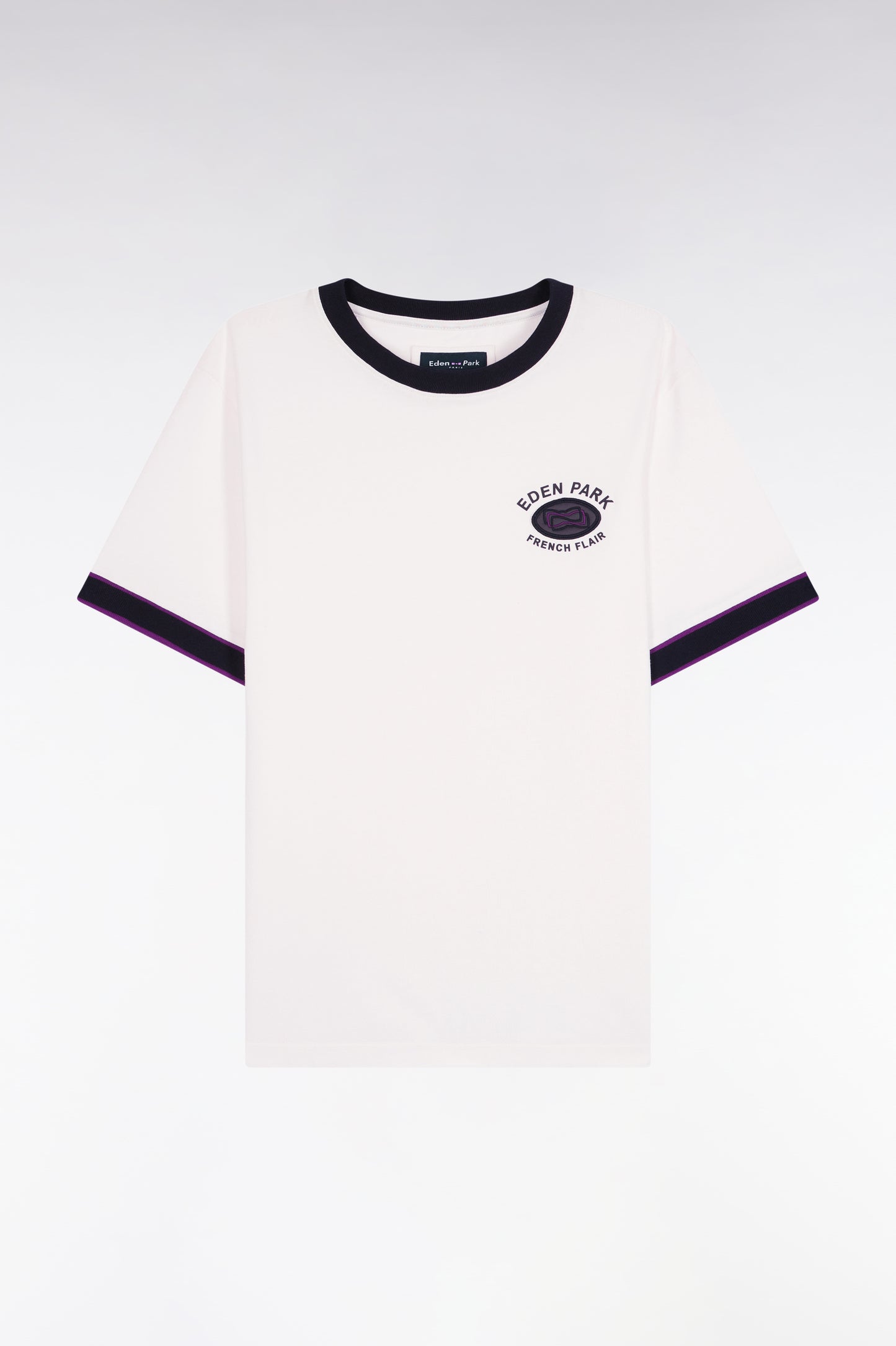 Eden Park French Flair white cotton short-sleeved T-shirt