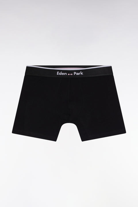 Set of two boxer shorts in stretch cotton jersey with white and navy stripes - Image 3