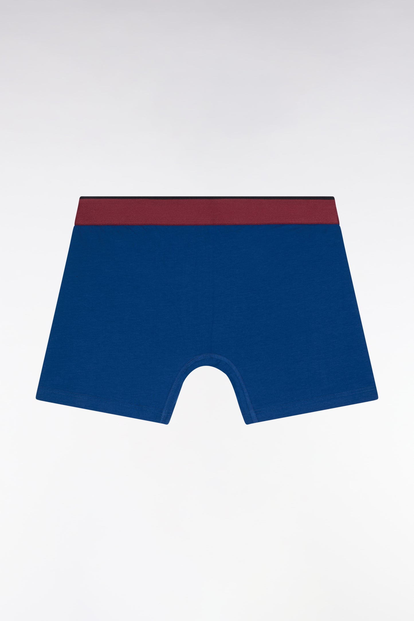 Boxer shorts in blue cotton jersey with contrasting stripes