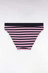 Navy and pink striped stretch jersey knickers