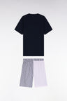 Short pyjama shorts with pink and navy stripes - A SHOOTER