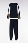 Long pyjamas in khaki colorblock cotton jersey - A SHOOTER