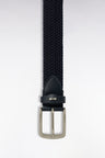 Navy elastic braided belt