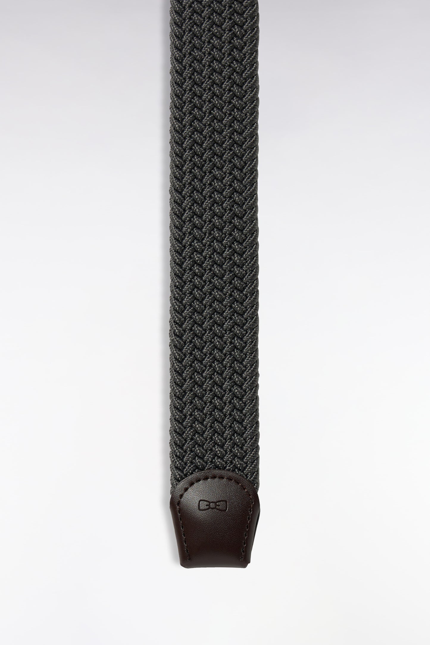 Ceinture tressée élastique grise