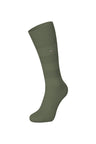 Pair of striped khaki cotton blend socks