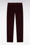 Regular fit brown corduroy wrinkle-free chino pants