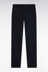 5-pocket straight-cut navy stretch denim jeans