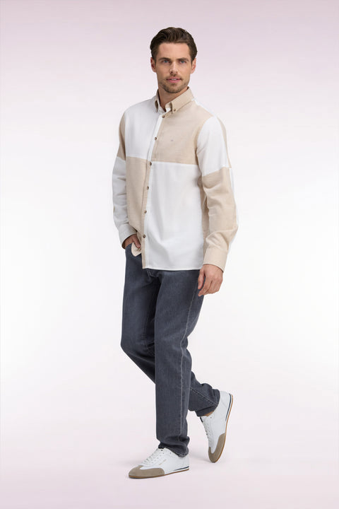 Jean en denim stretch one wash gris coupe regular - Image 1