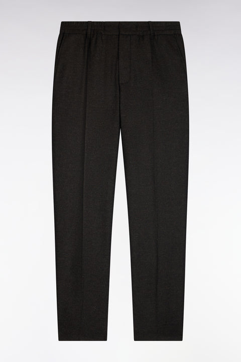 Modern fit brown lightweight felt elasticated waist pants - Image 2