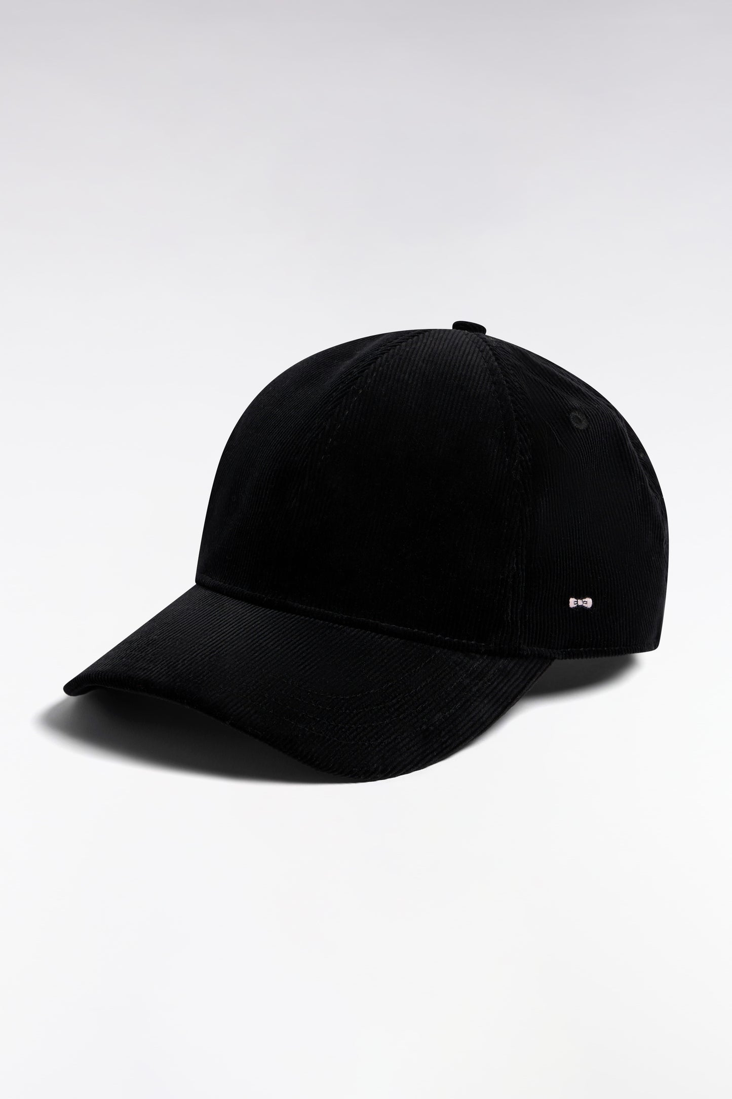 Casquette en velours côtelé noir