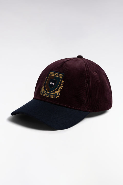 Casquette bimatière marron écusson Eden Park - Image 1