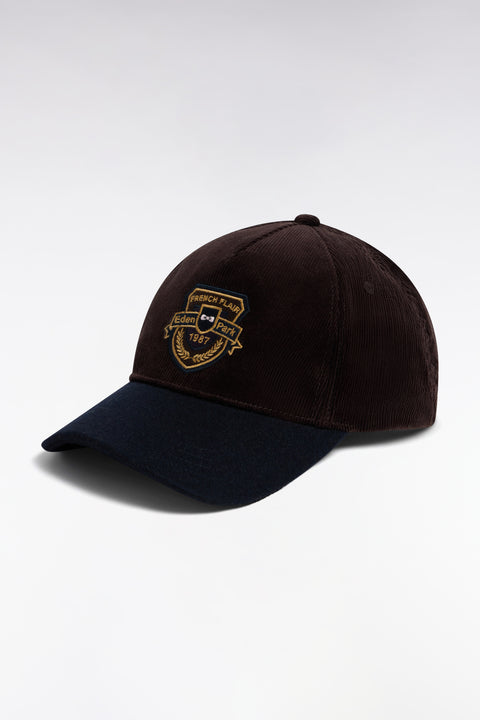 Brown bi-material cap with badge Eden Park - Image 1