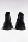 Black grained leather Chelsea boots
