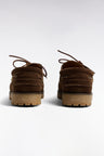 Brown suede leather boat shoes