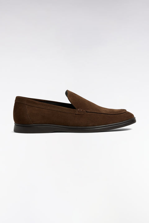 Mocassins en cuir suédé marron - Image 1